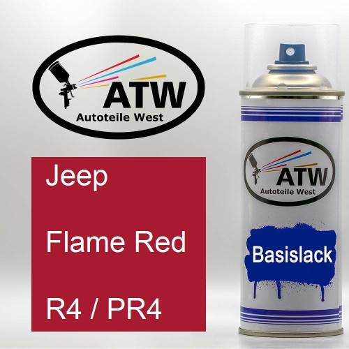 Jeep, Flame Red, R4 / PR4: 400ml Sprühdose, von ATW Autoteile West.